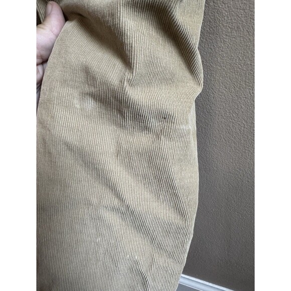 American Eagle Corduroy Tan Brown Overalls Size XXS Fall Cozy Preppy Layer Flaws - Picture 9 of 13